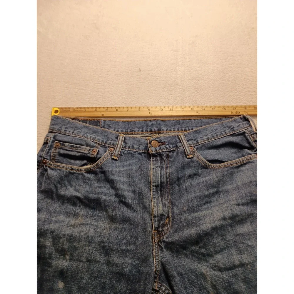 Levis 514 Straight Fit Men's Blue Denim Jeans 36x30 Medium Wash Casual Wear